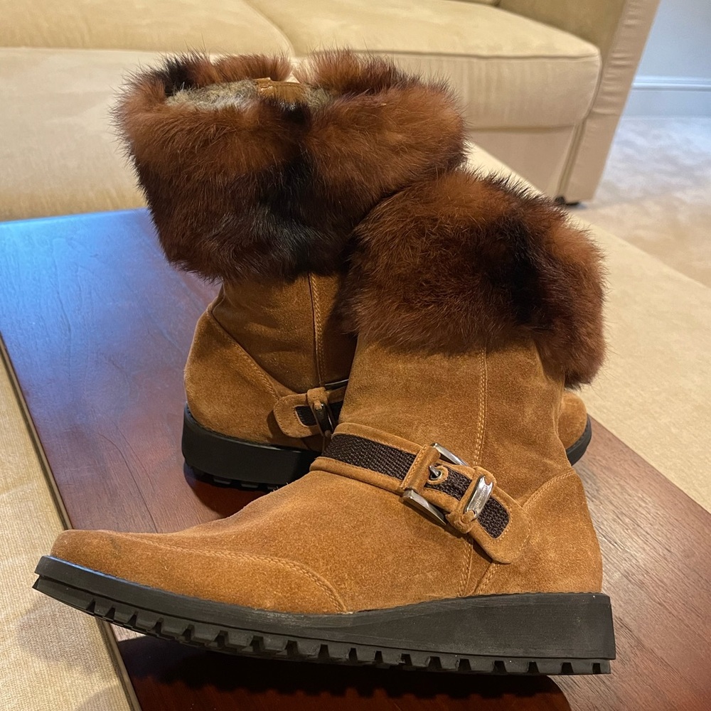Stuart Weitzman Fur Boot 9 - Picture 11 of 16
